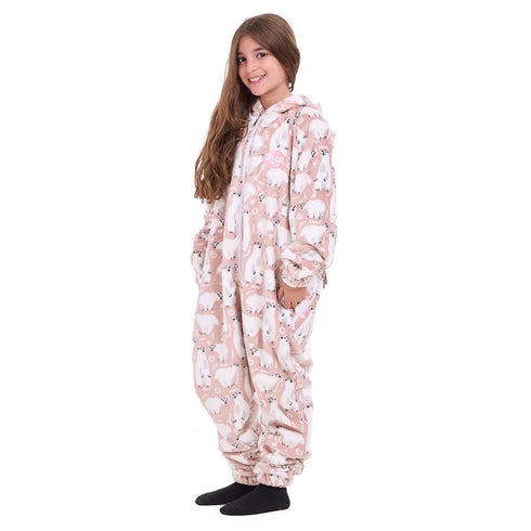 Snuggs Kids Blanket Onesie Cashmere Polar Bear